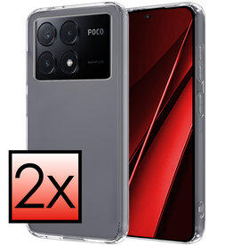 NoXx NoXx Xiaomi Poco X6 Pro Hoesje Siliconen - Transparant - 2 PACK