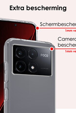 NoXx Hoes Geschikt voor Xiaomi Poco X6 Pro 5G Hoesje Cover Siliconen Back Case Hoes - Transparant - 2x