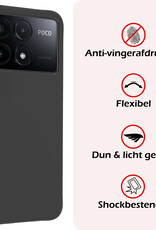 NoXx Hoes Geschikt voor Xiaomi Poco X6 Pro 5G Hoesje Cover Siliconen Back Case Hoes - Zwart - 2x