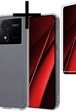 NoXx Hoes Geschikt voor Xiaomi Poco X6 Pro 5G Hoesje Cover Siliconen Back Case Hoes Met Screenprotector - Transparant