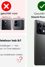 NoXx Hoes Geschikt voor Xiaomi Poco X6 Pro 5G Hoesje Cover Siliconen Back Case Hoes Met Screenprotector - Transparant