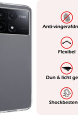 NoXx Hoes Geschikt voor Xiaomi Poco X6 Pro 5G Hoesje Cover Siliconen Back Case Hoes Met Screenprotector - Transparant