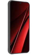 NoXx Hoes Geschikt voor Xiaomi Poco X6 Pro 5G Hoesje Cover Siliconen Back Case Hoes Met Screenprotector - Zwart