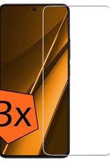 Nomfy Screenprotector Geschikt voor Xiaomi Poco X6 Screenprotector Bescherm Glas Tempered Glass - Screenprotector Geschikt voor Xiaomi Poco X6 5G Screen Protector - 3 PACK