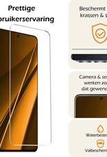Nomfy Screenprotector Geschikt voor Xiaomi Poco X6 Pro 5G Screenprotector Bescherm Glas Tempered Glass - Screenprotector Geschikt voor Xiaomi Poco X6 Pro Screen Protector - 3 PACK
