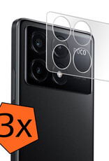 Nomfy Screenprotector Geschikt voor Xiaomi Poco X6 Pro 5G Camera Screen Protector Beschermglas - Screenprotector Geschikt voor Xiaomi Poco X6 Pro Camera Screenprotector Tempered Glass - 3 PACK