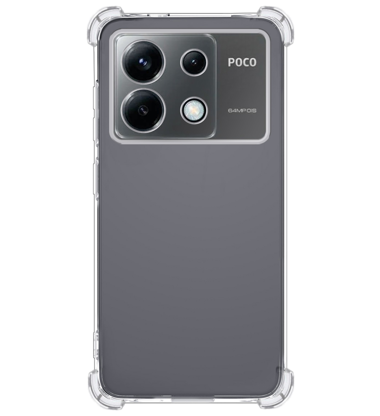 Nomfy Hoesje Geschikt voor Xiaomi Poco X6 Hoesje Shock Proof Cover Case Shockproof - Hoes Geschikt voor Xiaomi Poco X6 5G Hoes Siliconen Back Case - Transparant