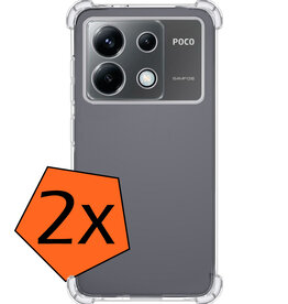 Nomfy Nomfy Xiaomi Poco X6 Hoesje Shockproof - Transparant - 2 PACK