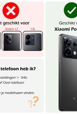 Nomfy Hoesje Geschikt voor Xiaomi Poco X6 Hoesje Shock Proof Cover Case Shockproof Met 2x Screenprotector - Hoes Geschikt voor Xiaomi Poco X6 5G Hoes Siliconen Back Case - Transparant