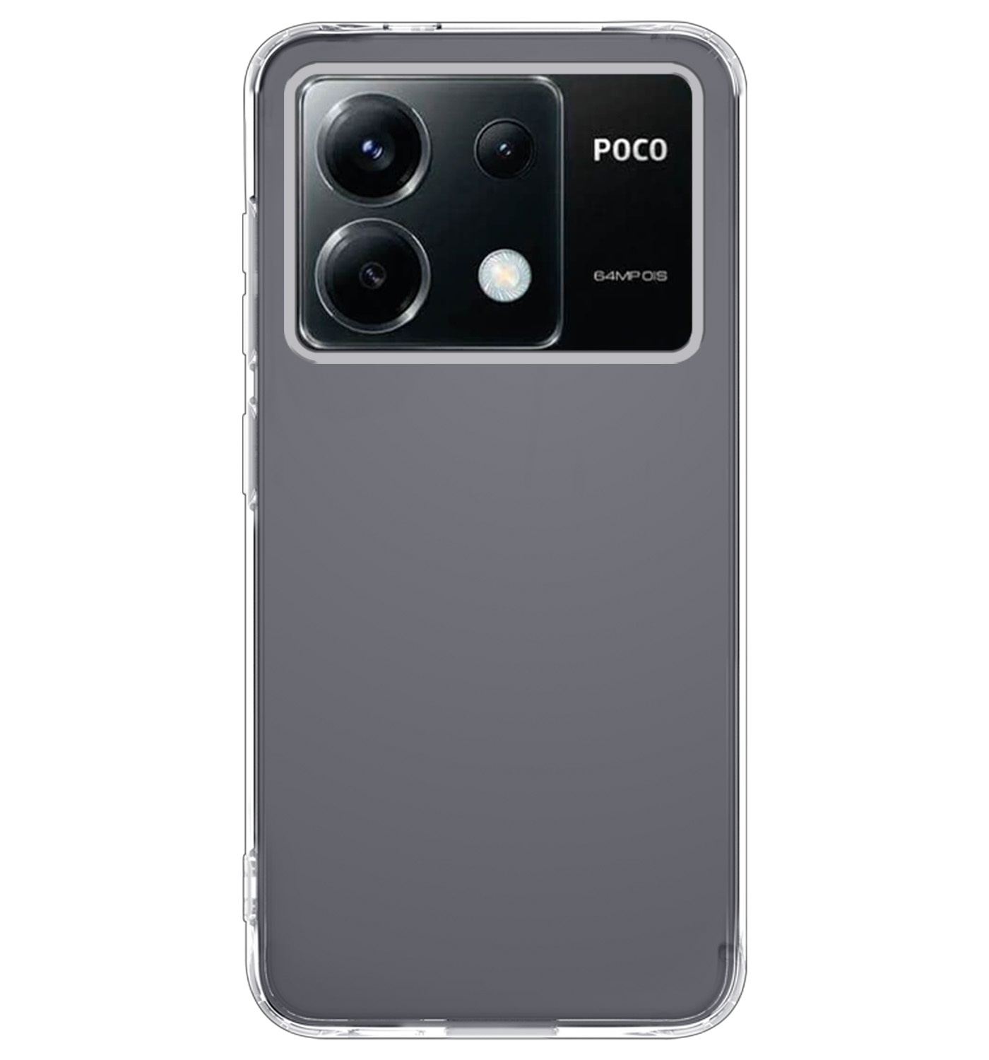 Nomfy Hoesje Geschikt voor Xiaomi Poco X6 Hoesje Siliconen Cover Case - Hoes Geschikt voor Xiaomi Poco X6 5G Hoes Back Case - Transparant