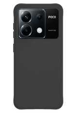 Nomfy Hoesje Geschikt voor Xiaomi Poco X6 Hoesje Siliconen Cover Case - Hoes Geschikt voor Xiaomi Poco X6 5G Hoes Back Case - Zwart