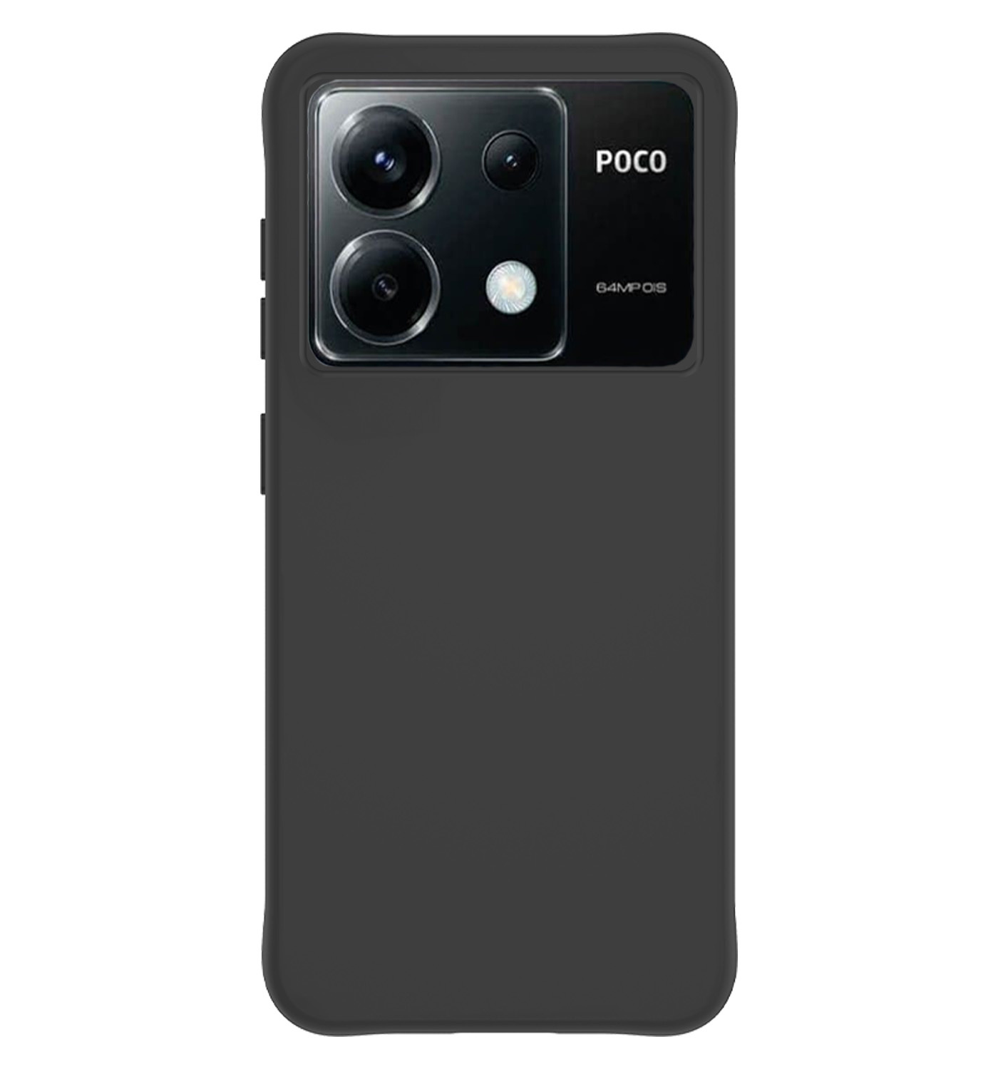 Nomfy Hoesje Geschikt voor Xiaomi Poco X6 Hoesje Siliconen Cover Case - Hoes Geschikt voor Xiaomi Poco X6 5G Hoes Back Case - Zwart