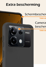 Nomfy Hoesje Geschikt voor Xiaomi Poco X6 Hoesje Siliconen Cover Case - Hoes Geschikt voor Xiaomi Poco X6 5G Hoes Back Case - Zwart