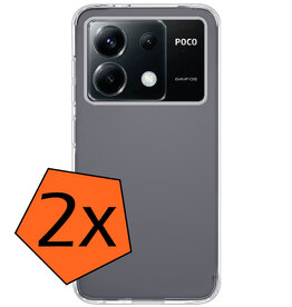 Nomfy Nomfy Xiaomi Poco X6 Hoesje Siliconen - Transparant - 2 PACK