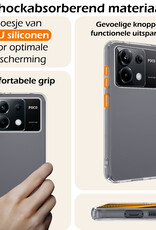 Nomfy Hoesje Geschikt voor Xiaomi Poco X6 Hoesje Siliconen Cover Case Met Screenprotector - Hoes Geschikt voor Xiaomi Poco X6 5G Hoes Back Case - Transparant