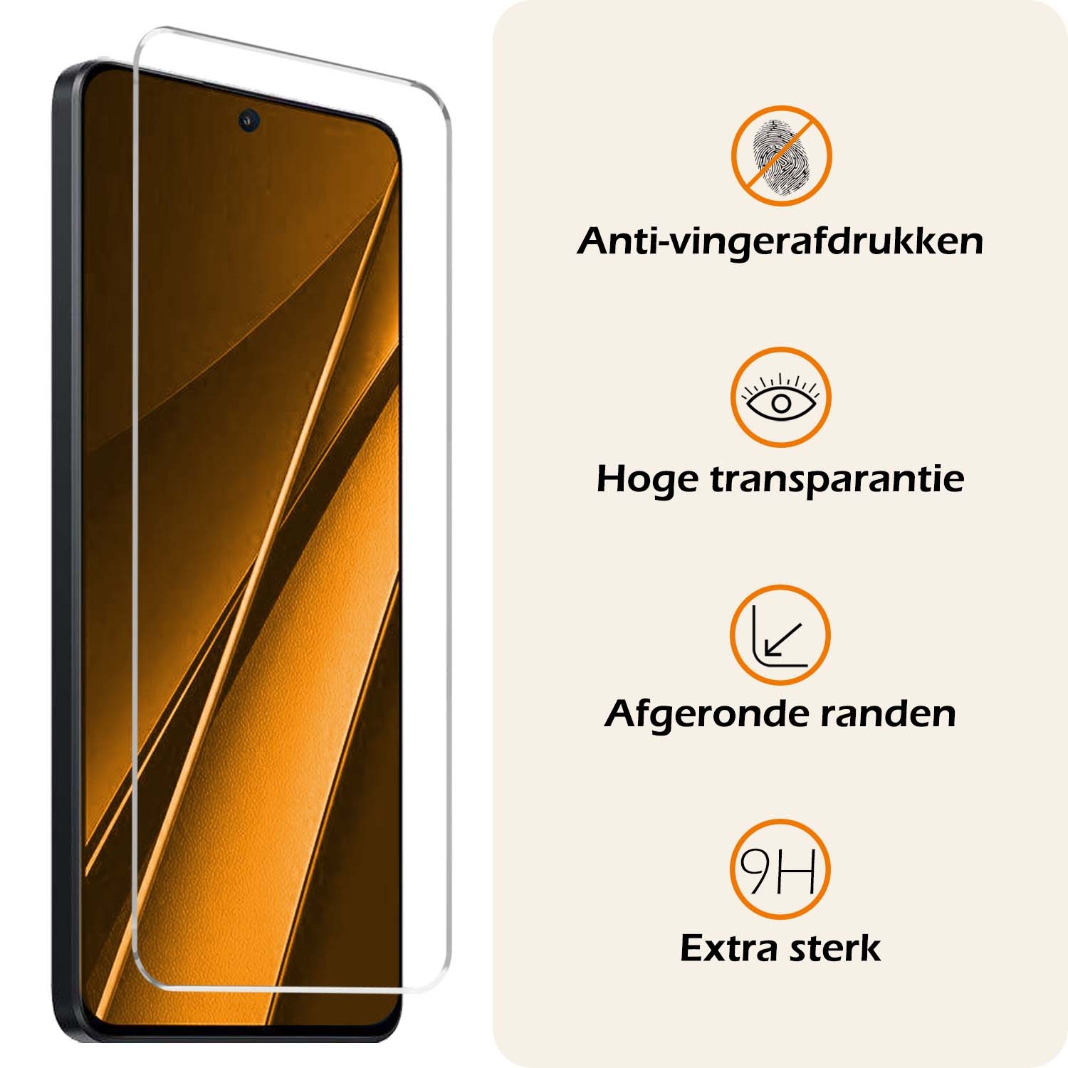 Nomfy Hoesje Geschikt voor Xiaomi Poco X6 Hoesje Siliconen Cover Case Met Screenprotector - Hoes Geschikt voor Xiaomi Poco X6 5G Hoes Back Case - Transparant
