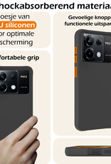 Nomfy Hoesje Geschikt voor Xiaomi Poco X6 Hoesje Siliconen Cover Case Met 2x Screenprotector - Hoes Geschikt voor Xiaomi Poco X6 5G Hoes Back Case - Zwart
