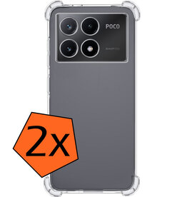 Nomfy Nomfy Xiaomi Poco X6 Pro Hoesje Shockproof - Transparant - 2 PACK