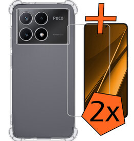 Nomfy Nomfy Xiaomi Poco X6 Pro Hoesje Shockproof Met 2x Screenprotector