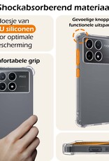 Nomfy Hoesje Geschikt voor Xiaomi Poco X6 Pro 5G Hoesje Shock Proof Cover Case Shockproof Met 2x Screenprotector - Hoes Geschikt voor Xiaomi Poco X6 Pro Hoes Siliconen Back Case - Transparant