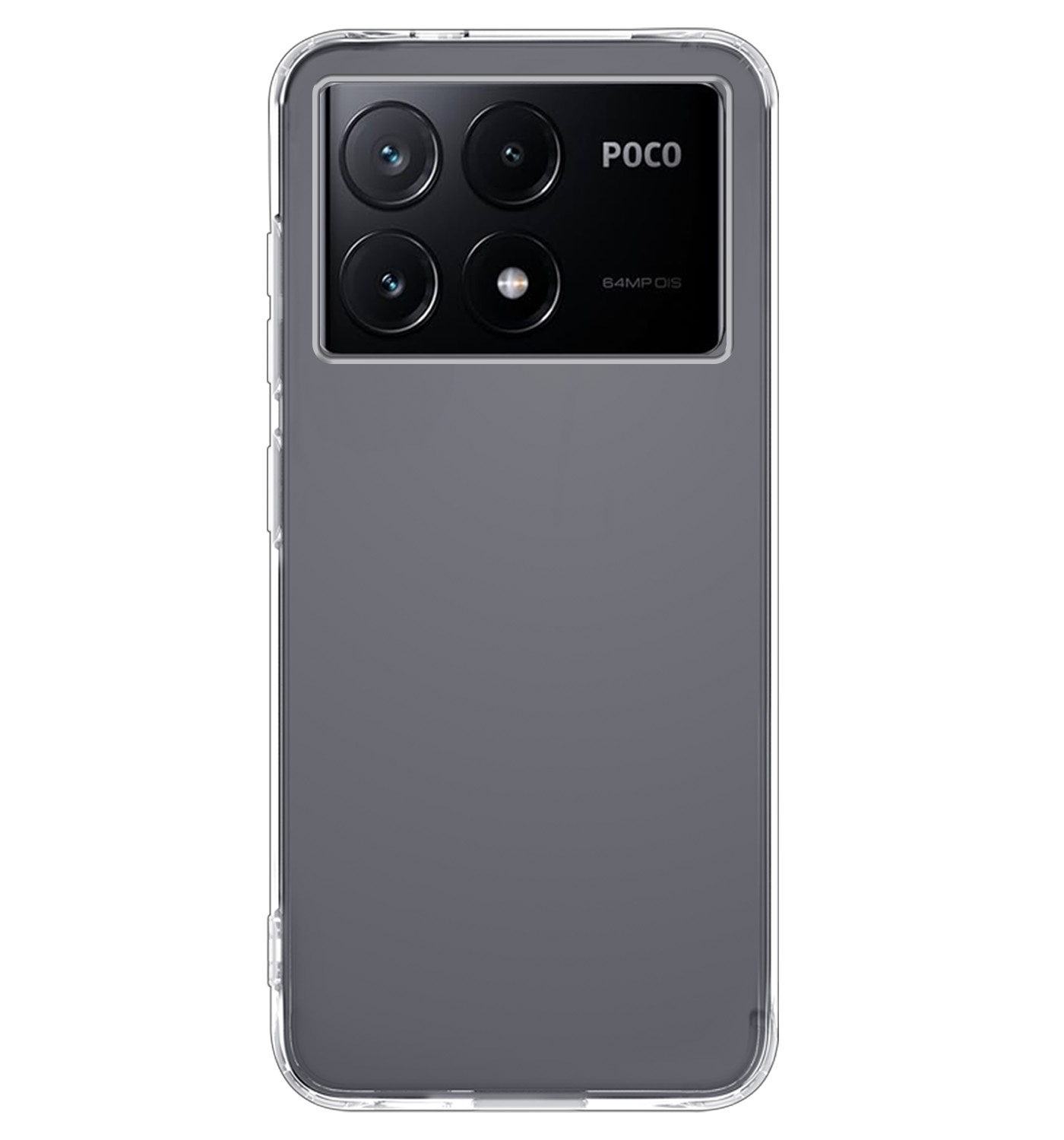 Nomfy Hoesje Geschikt voor Xiaomi Poco X6 Pro 5G Hoesje Siliconen Cover Case - Hoes Geschikt voor Xiaomi Poco X6 Pro Hoes Back Case - Transparant