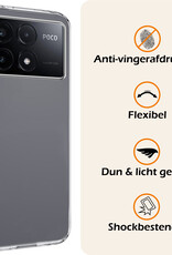 Nomfy Hoesje Geschikt voor Xiaomi Poco X6 Pro 5G Hoesje Siliconen Cover Case - Hoes Geschikt voor Xiaomi Poco X6 Pro Hoes Back Case - Transparant