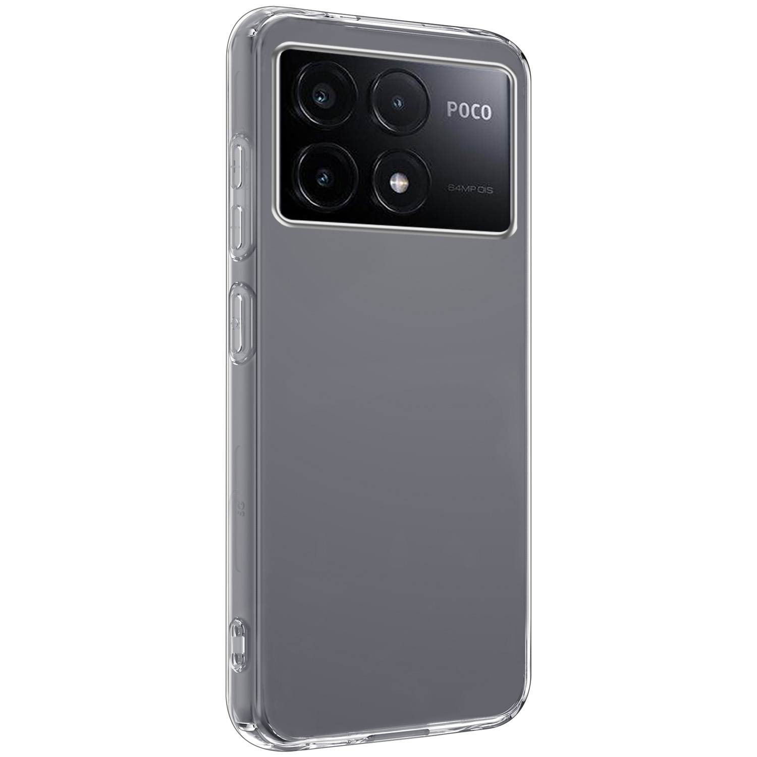 Nomfy Hoesje Geschikt voor Xiaomi Poco X6 Pro 5G Hoesje Siliconen Cover Case - Hoes Geschikt voor Xiaomi Poco X6 Pro Hoes Back Case - Transparant