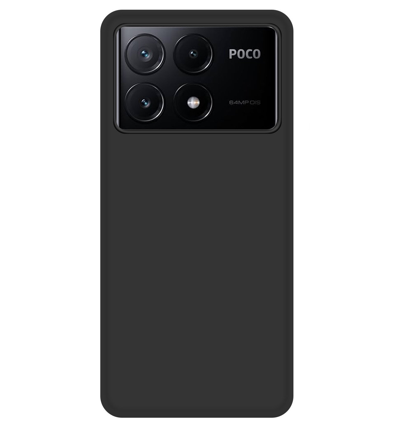 Nomfy Hoesje Geschikt voor Xiaomi Poco X6 Pro 5G Hoesje Siliconen Cover Case - Hoes Geschikt voor Xiaomi Poco X6 Pro Hoes Back Case - Zwart