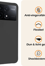Nomfy Hoesje Geschikt voor Xiaomi Poco X6 Pro 5G Hoesje Siliconen Cover Case - Hoes Geschikt voor Xiaomi Poco X6 Pro Hoes Back Case - Zwart