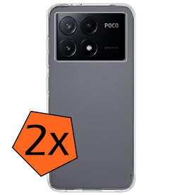 Nomfy Nomfy Xiaomi Poco X6 Pro Hoesje Siliconen - Transparant - 2 PACK