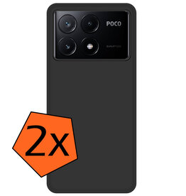 Nomfy Nomfy Xiaomi Poco X6 Pro Hoesje Siliconen - Zwart - 2 PACK