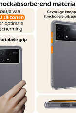 Nomfy Hoesje Geschikt voor Xiaomi Poco X6 Pro 5G Hoesje Siliconen Cover Case Met Screenprotector - Hoes Geschikt voor Xiaomi Poco X6 Pro Hoes Back Case - Transparant