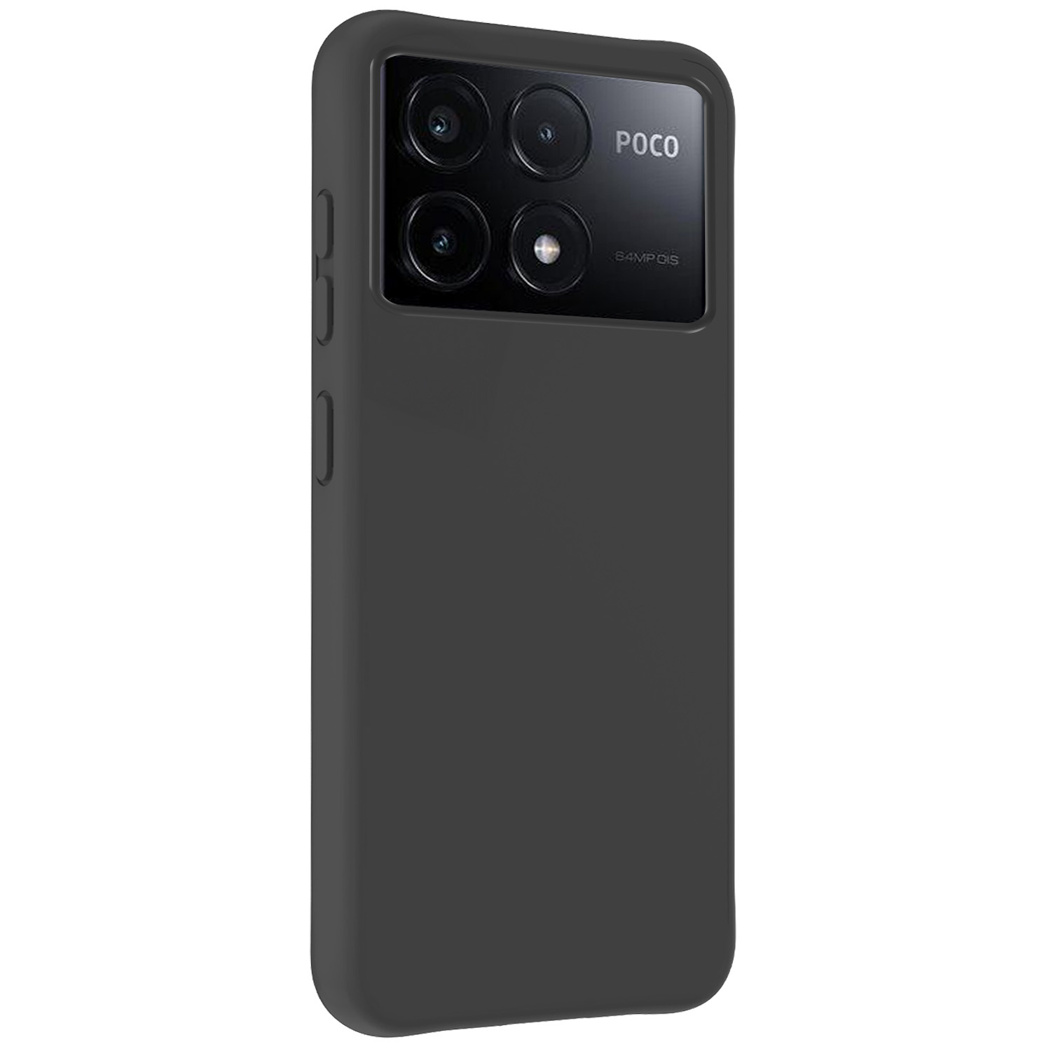 Nomfy Hoesje Geschikt voor Xiaomi Poco X6 Pro 5G Hoesje Siliconen Cover Case Met Screenprotector - Hoes Geschikt voor Xiaomi Poco X6 Pro Hoes Back Case - Zwart