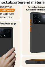Nomfy Hoesje Geschikt voor Xiaomi Poco X6 Pro 5G Hoesje Siliconen Cover Case Met 2x Screenprotector - Hoes Geschikt voor Xiaomi Poco X6 Pro Hoes Back Case - Zwart
