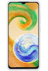 BASEY. Hoes Geschikt voor Samsung A04s Hoesje Siliconen Back Cover Case - Hoesje Geschikt voor Samsung Galaxy A04s Hoes Cover Hoesje - Transparant - 2 Stuks