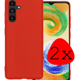 BASEY. BASEY. Samsung Galaxy A04s Hoesje Siliconen - Rood - 2 PACK