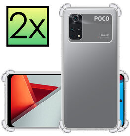 NoXx NoXx Xiaomi Poco X4 Pro 5G Hoesje Shockproof - Transparant - 2 PACK