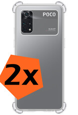 Nomfy Xiaomi Poco X4 Pro 5G Hoesje Shock Proof Cover Case Shockproof - Xiaomi Poco X4 Pro 5G Hoes Shock Proof Back Case - 2X - Transparant