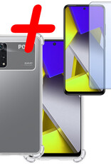 BASEY. Xiaomi Poco X4 Pro 5G Hoesje Shock Proof Case Hoes Met Screenprotector - Xiaomi Poco X4 Pro 5G Hoes Cover Shockproof - Transparant