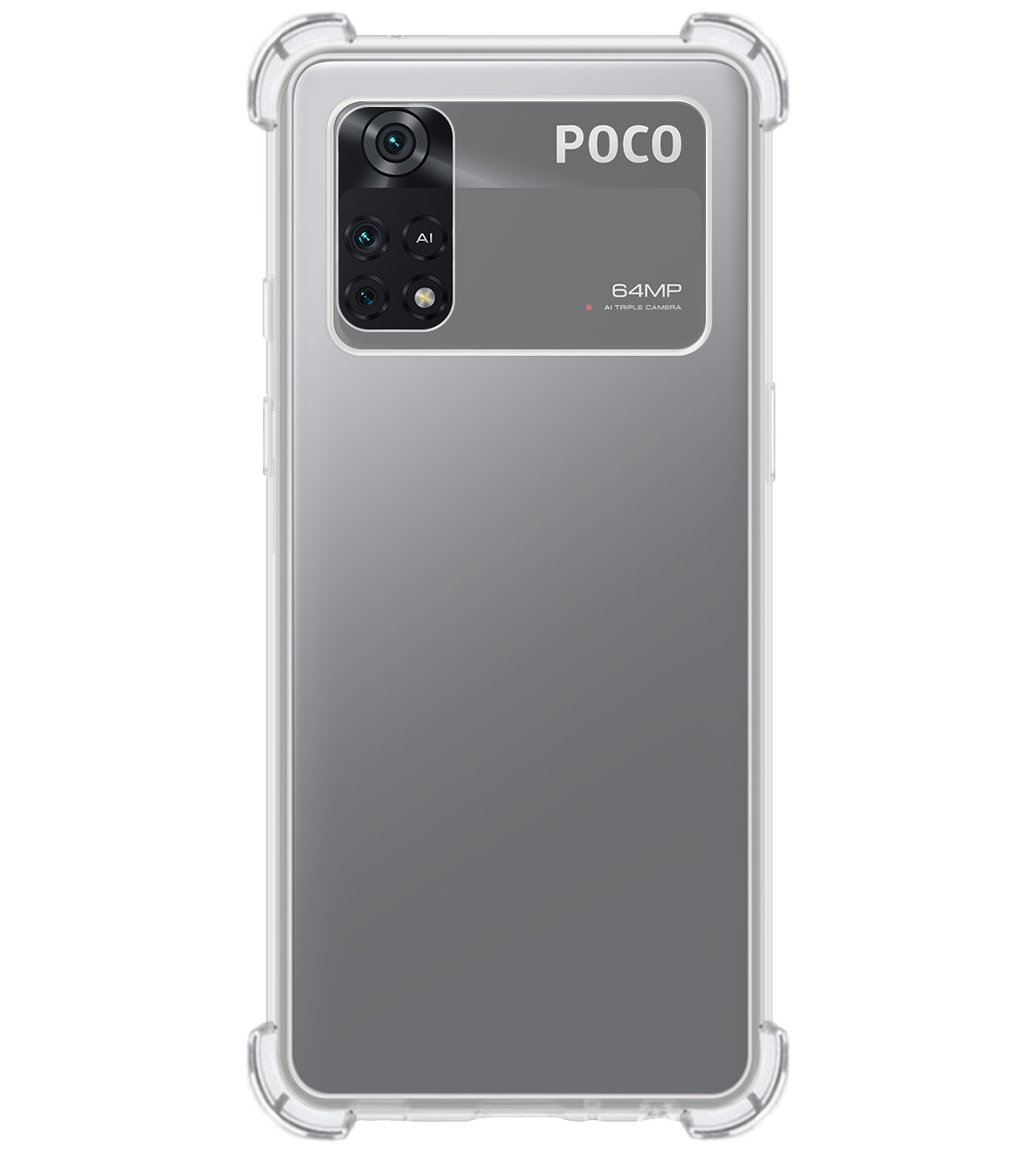 BASEY. Xiaomi Poco X4 Pro 5G Hoesje Shock Proof Case Hoes Met 2x Screenprotector - Xiaomi Poco X4 Pro 5G Hoes Cover Shockproof - Transparant