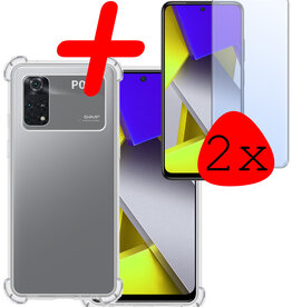 BASEY. BASEY. Xiaomi Poco X4 Pro 5G Hoesje Shockproof Met 2x Screenprotector