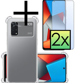 NoXx NoXx Xiaomi Poco X4 Pro 5G Hoesje Shockproof Met 2x Screenprotector