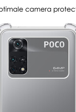 NoXx Xiaomi Poco X4 Pro 5G Hoesje Cover Shock Proof Case Hoes Met Screenprotector - Transparant