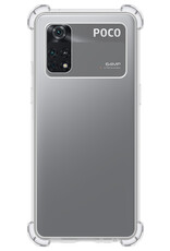 NoXx Xiaomi Poco X4 Pro 5G Hoesje Cover Shock Proof Case Hoes Met 2x Screenprotector - Transparant