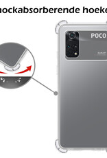 Nomfy Xiaomi Poco X4 Pro 5G Hoesje Shockproof Cover Case Met 2x Screenprotector - Xiaomi Poco X4 Pro 5G Shock Proof Back Case - Transparant
