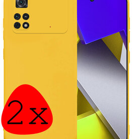 BASEY. BASEY. Xiaomi Poco X4 Pro 5G Hoesje Siliconen - Geel - 2 PACK