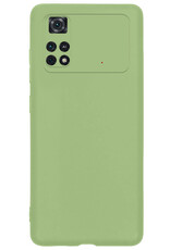 BASEY. Xiaomi Poco X4 Pro 5G Hoesje Siliconen Back Cover Case - Poco X4 Pro 5G Hoes Silicone Case Hoesje - Groen - 2 Stuks