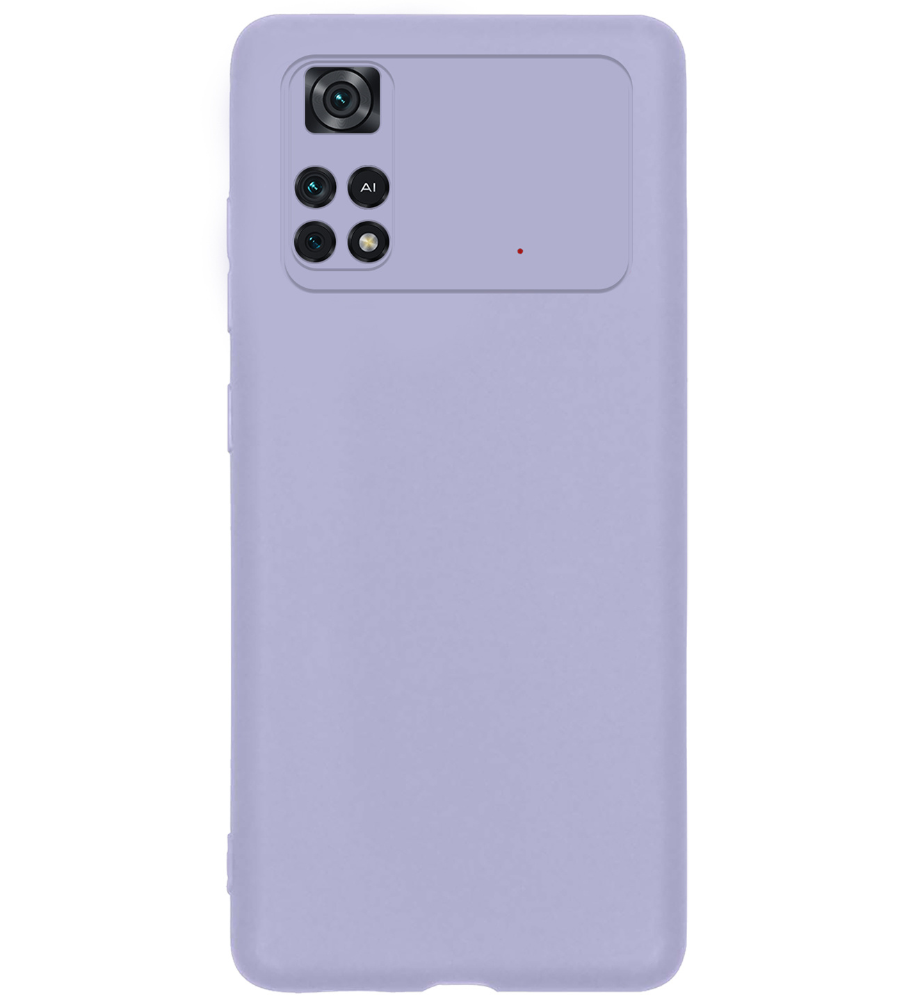 BASEY. Xiaomi Poco X4 Pro 5G Hoesje Siliconen Back Cover Case - Poco X4 Pro 5G Hoes Silicone Case Hoesje - Lila - 2 Stuks