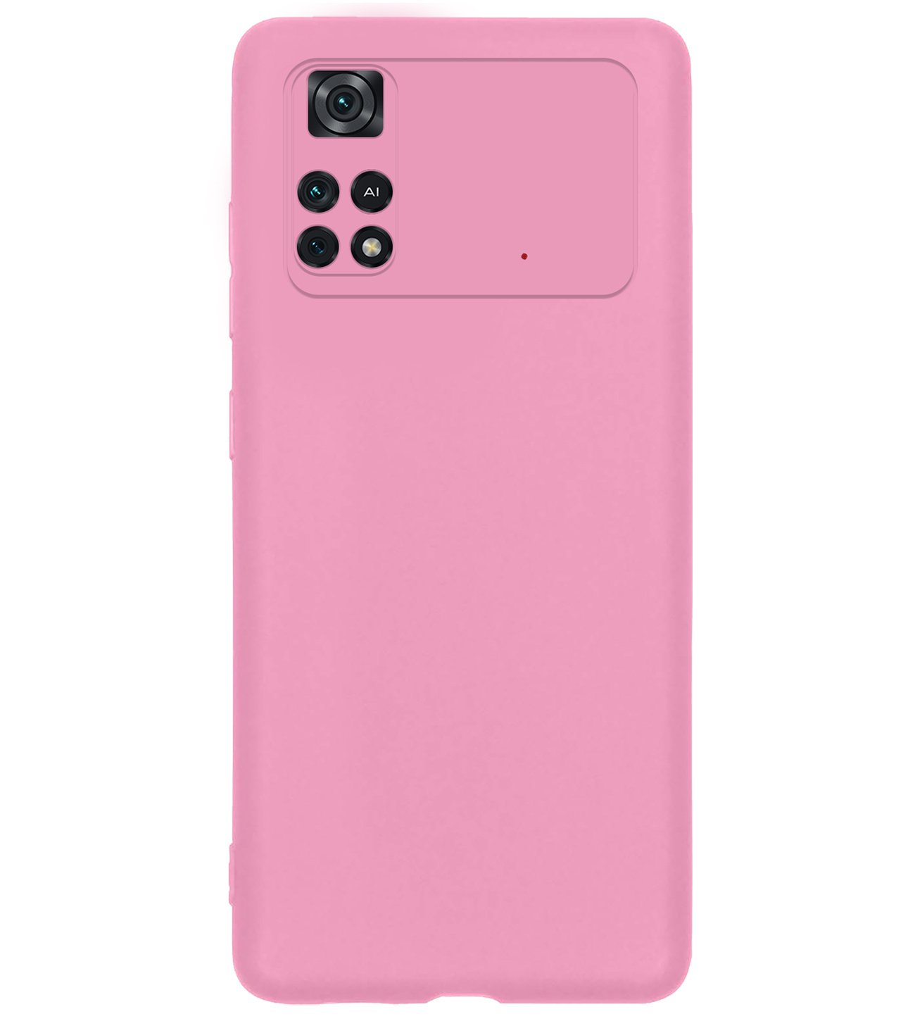 BASEY. Xiaomi Poco X4 Pro 5G Hoesje Siliconen Back Cover Case - Poco X4 Pro 5G Hoes Silicone Case Hoesje - Licht Roze - 2 Stuks