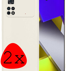 BASEY. BASEY. Xiaomi Poco X4 Pro 5G Hoesje Siliconen - Wit - 2 PACK